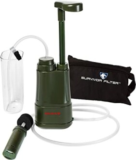 Survivor Filter Pro Water Purification System - Lightweight Portable Water Filter for Camping & Backpacking